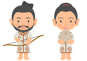 縄文時代の男性と女性