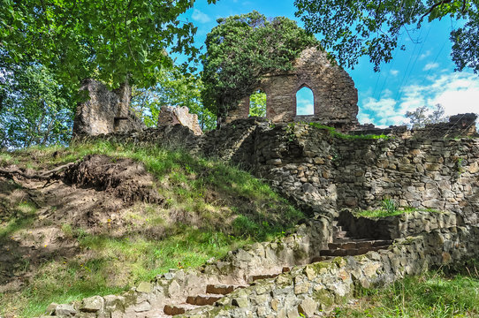 Ruins of the Stary Ksiaz castle in Wałbrzych, Lower Silesia, Poland