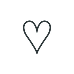 heart line  icon vector. love icon. valentine 