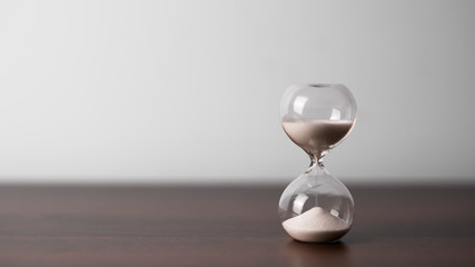 Hourglass as time concept