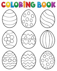 Coloring book Easter eggs theme 2