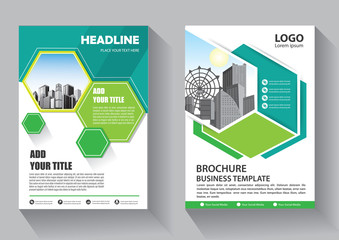 Business abstract vector template. Brochure design, cover modern layout, annual report, poster, flyer in A4 with colorful triangles, geometric shapes for tech, science, market with light background