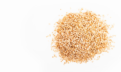 Popped amaranth grain - Amaranthus. Top view