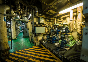 Cruise ship engine room
