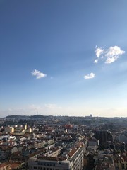Porto, Portugal from above on a hazy day