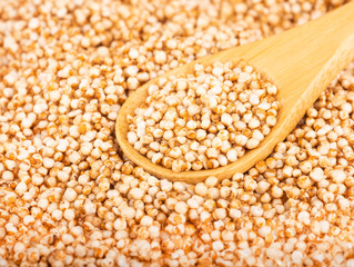 Popped amaranth grain - Amaranthus. Top view