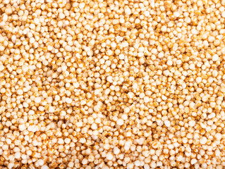 Popped amaranth grain - Amaranthus. Top view