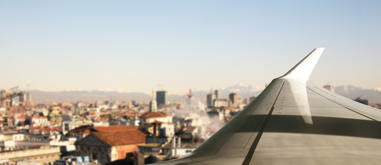 vista della città da un aereo