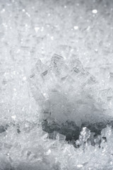 Crystals of ice