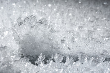 Crystals of ice