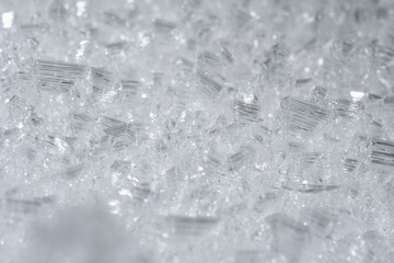 Crystals of ice