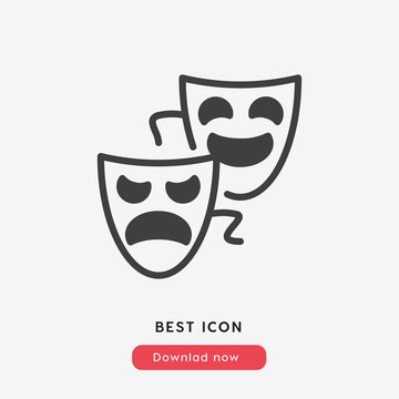 theater masks icon vector