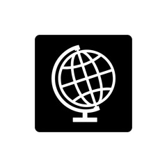 Globe flat icon vector