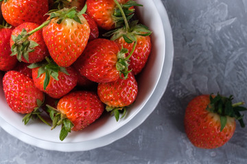 Fresh and juicy strawberries on the table
