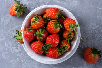 Fresh and juicy strawberries on the table