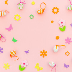 Creative Easter flat lay composition