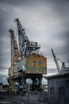 Dry Dock ship repair and cranes
