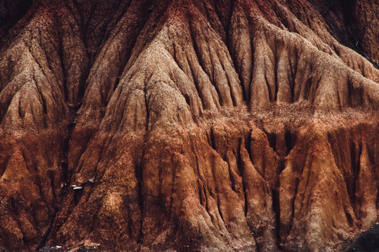 An eroded donga in a south African nature reserve