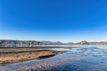 Overview of Lake Maggiore in Italy