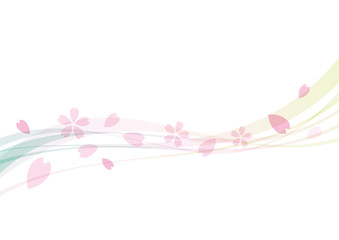 桜　花　春　波　風　背景　ピンク