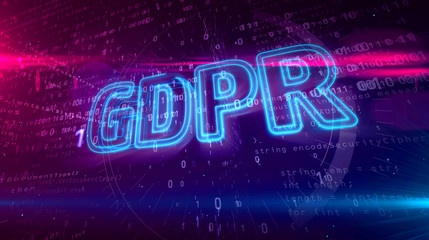 GDPR general data protection regulation 3D illustration
