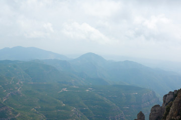 landscape with vast mountainous terrain