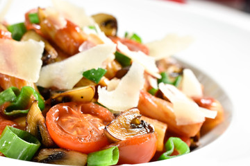Pasta und Tomaten Gericht Vegetarisch
