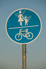 Road sign with added painted elements