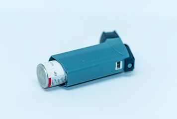 Back of asthma inhaler