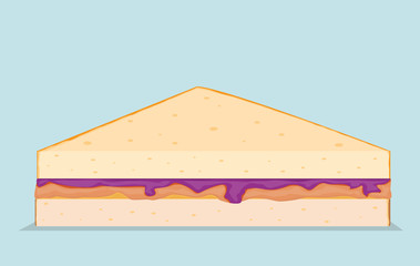 Peanut butter and jelly sandwich