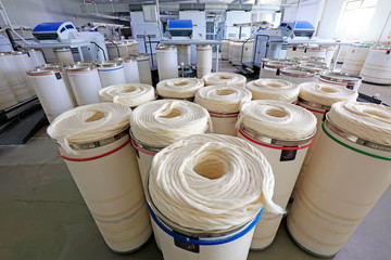 Spinning plant machinery and cotton yarn