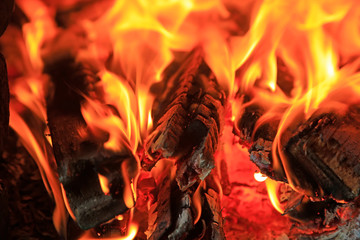 Burning charcoal,Close-up photos