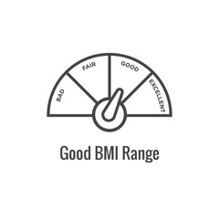 BMI / Body Mass Index Icon - image portraying weight balance