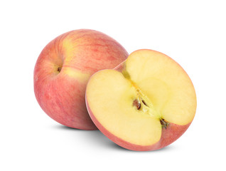 red apple on white background
