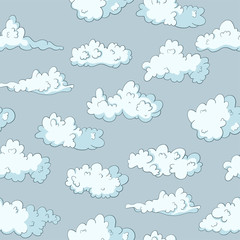 Cloud vector Seamless pattern.