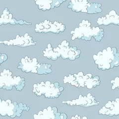 Foto op Canvas Cloud vector Seamless pattern. © trihubova