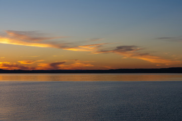 sunset on the river