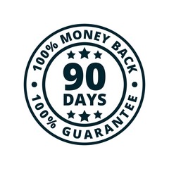 Fototapeta premium 90 Days Money Guarantee Back illustration
