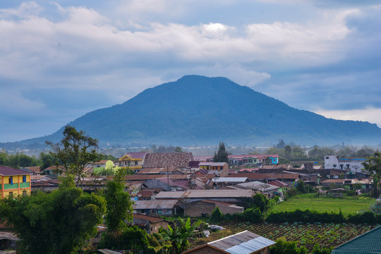 Sinabung Sibayak active volcano mountain in Berastagi, Medan, North Sumatra, Indonesia