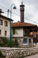 Ancient mosque in the historic district of Sarajevo. Bosnia and Herzegovina