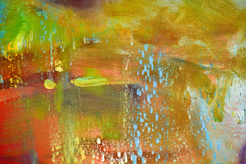 macro artist's palette, texture mixed oil paints in different colors and saturation studio