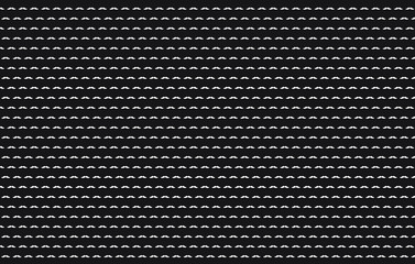 Repeating background vector pattern of white mustache on black background