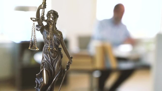 The Statue of Justice - lady justice or Iustita the Roman goddess of Justice