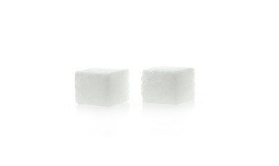 sugar on white background