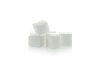 sugar on white background