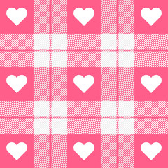 Valentine day Tartan plaid. Pattern Scottish cage