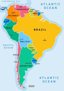 South America Map Images – Browse 141,983 Stock Photos, Vectors, and Video