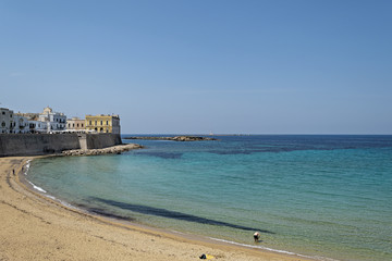 Obraz premium Italia Puglia Città di Gallipoli piccola spiaggia della purità