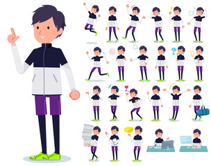 Fototapeta premium flat type man B&W sportswear_emotion