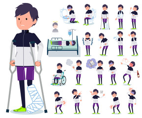 flat type man B&W sportswear_sickness